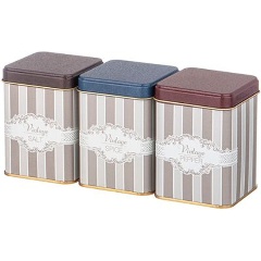 Изображение товара Набор емкостей для хранения AGNESS "elegance" из 3-х штук, 7,5х7,5х10,2 см, 0,5 л