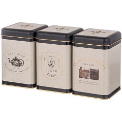 Изображение товара Набор емкостей для хранения AGNESS "english breakfast" из 3-х штук, 10,5х10,5х16 см, 1,7 л