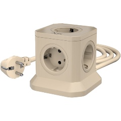 Изображение товара Сетевой фильтр AGNI настольный 5 розеток, 2 метра, слоновая кость