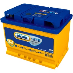 Изображение товара Аккумулятор АКОМ +EFB 6СТ-62, 242x175x190, прямая полярность, 62 Ач