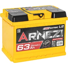 Изображение товара Аккумулятор ARNEZI TAXI гибрид L2 12V 63Ач обратная полярность