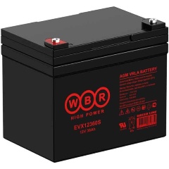 Изображение товара Аккумулятор WBR EVX12360S AGM 36 Ач 12 В для ИБП и промышленных систем