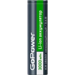 Изображение товара Аккумулятор Li-ion GoPower IC18650 3.6V 3000mAh без защиты