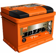 Изображение товара Аккумулятор ЗВЕРЬ ZVEFB 77-3-R EFB 77 Ач 12 В обратная полярность