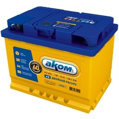Изображение товара Аккумулятор АКОМ EFB 6CT-60.1 прямая полярность 60 Ач
