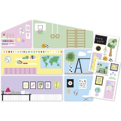 Изображение товара Аксессуары для домика Lundby LB_60501500, обои (школа)