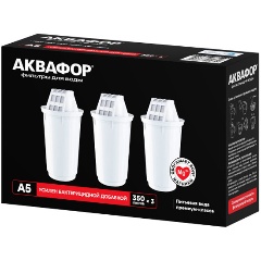 Изображение товара Сменная кассета АКВАФОР А5 3 шт для фильтров-кувшинов