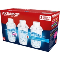 Изображение товара Сменная кассета к кувшинам АКВАФОР В5 (В100-5), 3 шт/уп