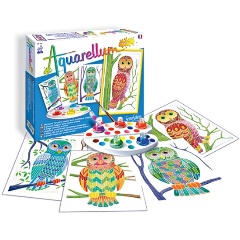 Изображение товара Набор для творчества SENTOSPHERE 692 Акварельная раскраска. Совы