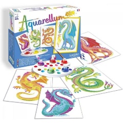 Изображение товара Набор для творчества SENTOSPHERE 693 Акварельная раскраска. Драконы