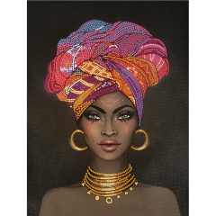 Изображение товара Алмазная мозаика ФРЕЯ ALPD-005 Африканская девушка 30х40 см