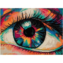 Изображение товара Алмазная мозаика ФРЕЯ ALPD-031 Глаз 40х30 см с квадратными стразами