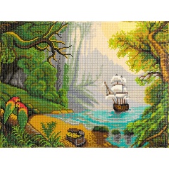 Изображение товара Алмазная мозаика ФРЕЯ ALPD-032 Остров сокровищ 40х30 см