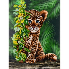 Изображение товара Алмазная мозаика ФРЕЯ ALPD-044 Малыш Леопард 30х40 см