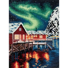 Изображение товара Алмазная мозаика ФРЕЯ ALPD-063 Полярное сияние 30х40 см