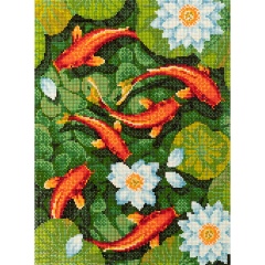 Изображение товара Алмазная мозаика ФРЕЯ ALPD-204 Карпы Кои 30х40 см