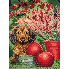 Изображение товара Алмазная мозаика ФРЕЯ ALPD-212 Малыш такса 30х40 см