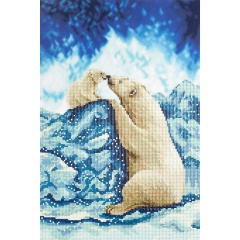 Изображение товара Алмазная мозаика ФРЕЯ ALVR-171 Белые мишки 25 х 40 см