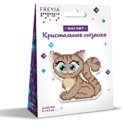 Изображение товара Набор для изготовления магнита Кристальная мозаика ФРЕЯ Котенок 9.5 см