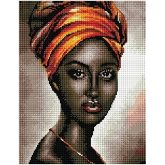 Изображение товара Алмазная мозаика ТРИ СОВЫ Африканская женщина 30х40 см