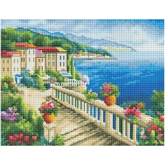 Изображение товара Алмазная мозаика ТРИ СОВЫ Набережная 30x40 см полная выкладка