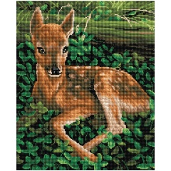 Изображение товара Алмазная мозаика ТРИ СОВЫ Олененок 40х50 см, полный набор