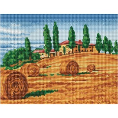 Изображение товара Алмазная мозаика ТРИ СОВЫ Сенокос, 30х40 см