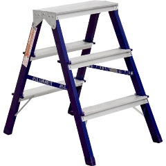 Изображение товара Стремянка Алюмет 3 ступени стальная двухсторонняя
