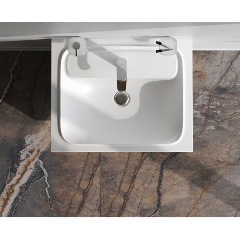 Изображение товара Раковина мебельная AM.PM Func, литьевой мрамор, 60 см, белый матовый (M8FWPC0600WM)