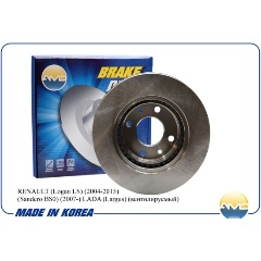 Изображение товара Диск тормозной передний AMD для RENAULT Logan/Sandero Stepway / LADA Largus