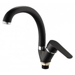 Изображение товара Смеситель для кухни с высоким поворотным изливом AMMORE A5003-A черный