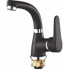 Изображение товара Смеситель для раковины/кухни с гайкой AMMORE A1104-A, чёрный