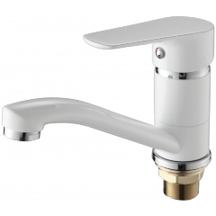 Изображение товара Смеситель для раковины/кухни с поворотным изливом AMMORE A5103-C, белый