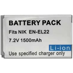 Изображение товара Аккумуляторная батарея AMPERIN для фотоаппарата Nikon 1 J4, 1 S2 (EN-EL22) 7.2V 1500mAh Li-ion