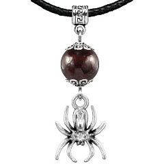 Изображение товара Амулет АМУЛЕТИКА MKA22-14 Паук (защита, трудолюбие, достаток), гранат