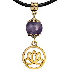 Изображение товара Амулет АМУЛЕТИКА MKAG-21-0059 Лотос с аметистом гармония защита