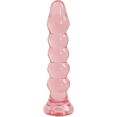 Изображение товара Анальная елочка DOC JOHNSON из розового геля Crystal Jellies Anal Plug Bumps - 15,2 см.