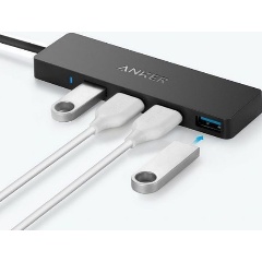 Изображение товара Хаб(разветвитель) ANKER 4-Port Ultra Slim USB3.0, A7516016, черный