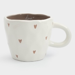 Изображение товара Кружка ANNA LAFARG Empathy Сердца 400 мл керамика молочный