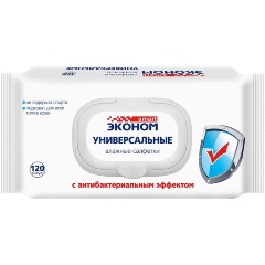 Изображение товара Антибактериальные влажные салфетки Эконом smart №120