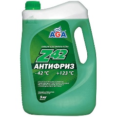 Изображение товара Антифриз-готовый AGA зелёный, -42С, 5 кг, AGA049Z