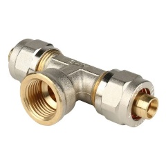 Изображение товара Тройник APE цанговый с 2 адаптерами ВР 1/2"х20