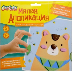 Изображение товара Мягкая аппликация из ЭВА Каляка-Маляка МИШКА 20х20 см для детей 3+