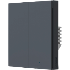 Изображение товара Умный выключатель AQARA WS-EUK02 graphite (2 клавиши, без нейтрали)
