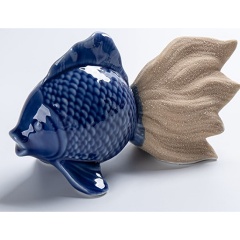 Изображение товара Декоративная статуэтка AQUA MARINA Золотая Рыбка 11.4х20х12 см керамика