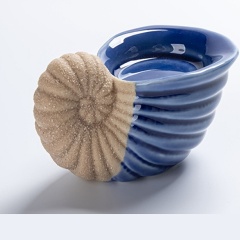 Изображение товара Подсвечник AQUA MARINA Ракушка Рог из керамики для одной свечи настольный