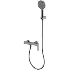 Изображение товара Смеситель для душа AQUAME AQM6313GM Monza однорычажный, с душевым набором, 3 режима, серый матовый