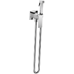Изображение товара Готовый комплект гигиенического душа AQUAME AQM6817CR Savona (скрытый монтаж, латунная лейка), хром
