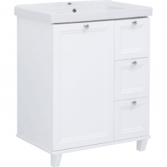 Изображение товара Тумба под раковину AQUANET Амели 70 белый матовый с вместительными ящиками
