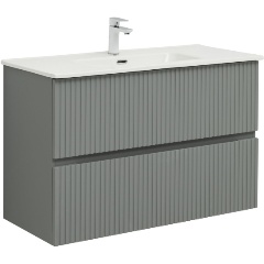 Изображение товара Тумба под раковину AQUANET Джейн 100 цв мсти грин современная ванная комната